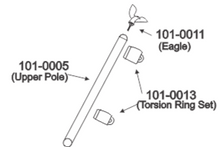 Load image into Gallery viewer, Upper Pole American Pride  With Flag assembly
