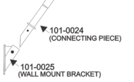 Wall Mount Bracket and Connecting Piece Gray