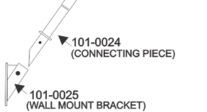 Wall Mount Gray connecting Piece